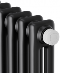 Стальной трубчатый радиатор 2-колончатый Royal Thermo Insignia VC2180 - 06 секц. RAL9005m, нижнее 1/2