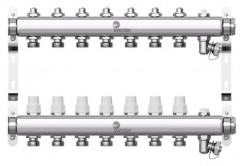 Коллектор для отопления Wester 1"-3/4 в сборе на 7 выходов с 2 заглушками
