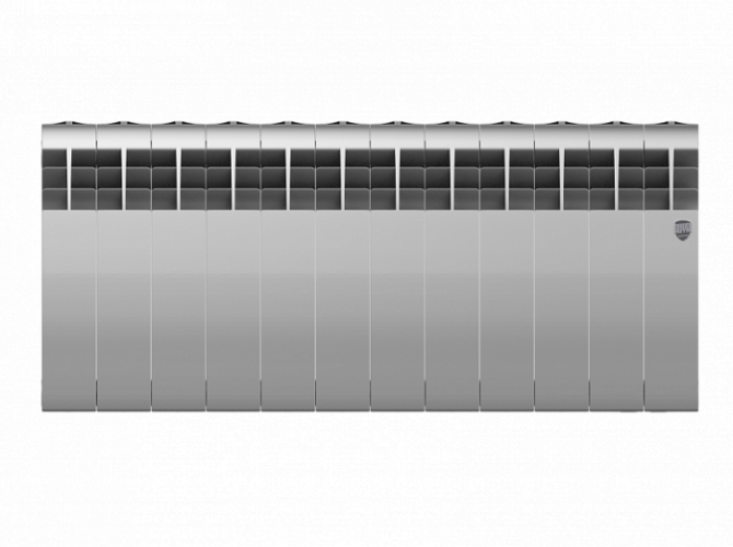 Биметаллический радиатор Royal Thermo Biliner 350 VD 12 секц. Silver Satin