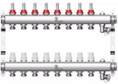 Коллекторная группа Wester 1"-3/4 в сборе с расходомерами на 8 выходов