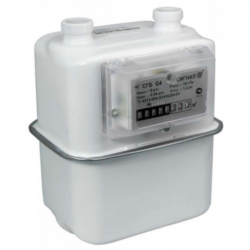 Счетчик газа СГБ-G4 Сигнал М33x1,5 мм Левый верхний подвод